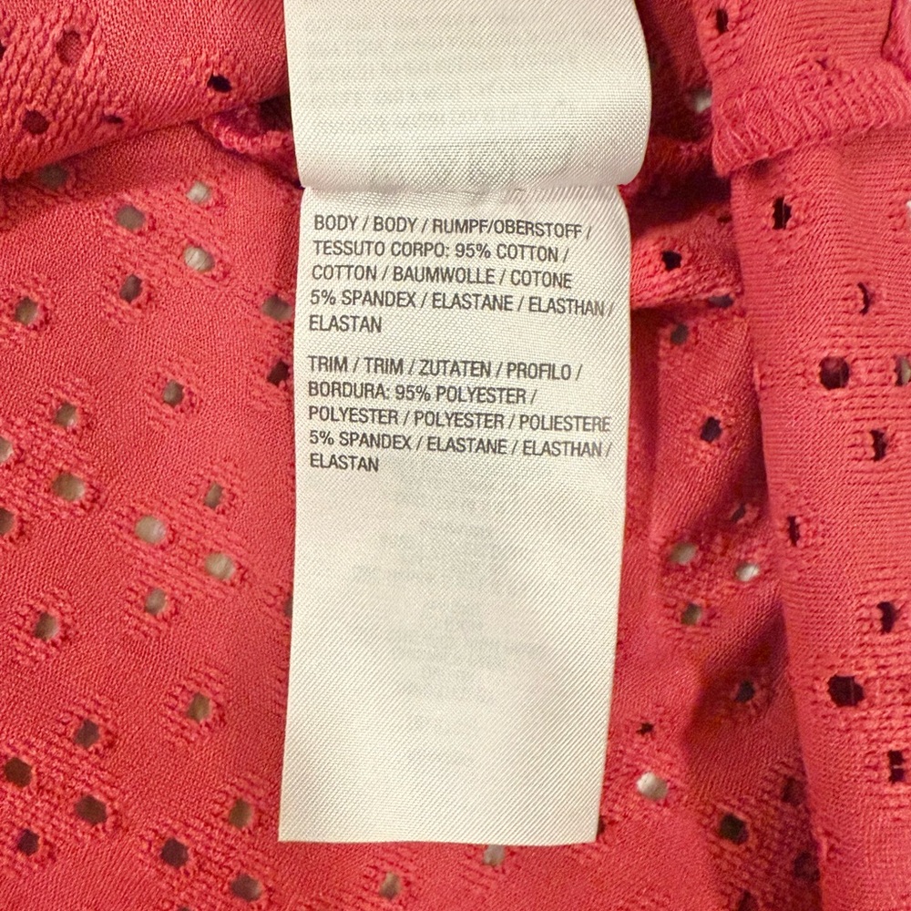 Raspberry Pink Mock Neck Jacket Eyelet Detail Women’s M NWOT - Picture 6 of 6